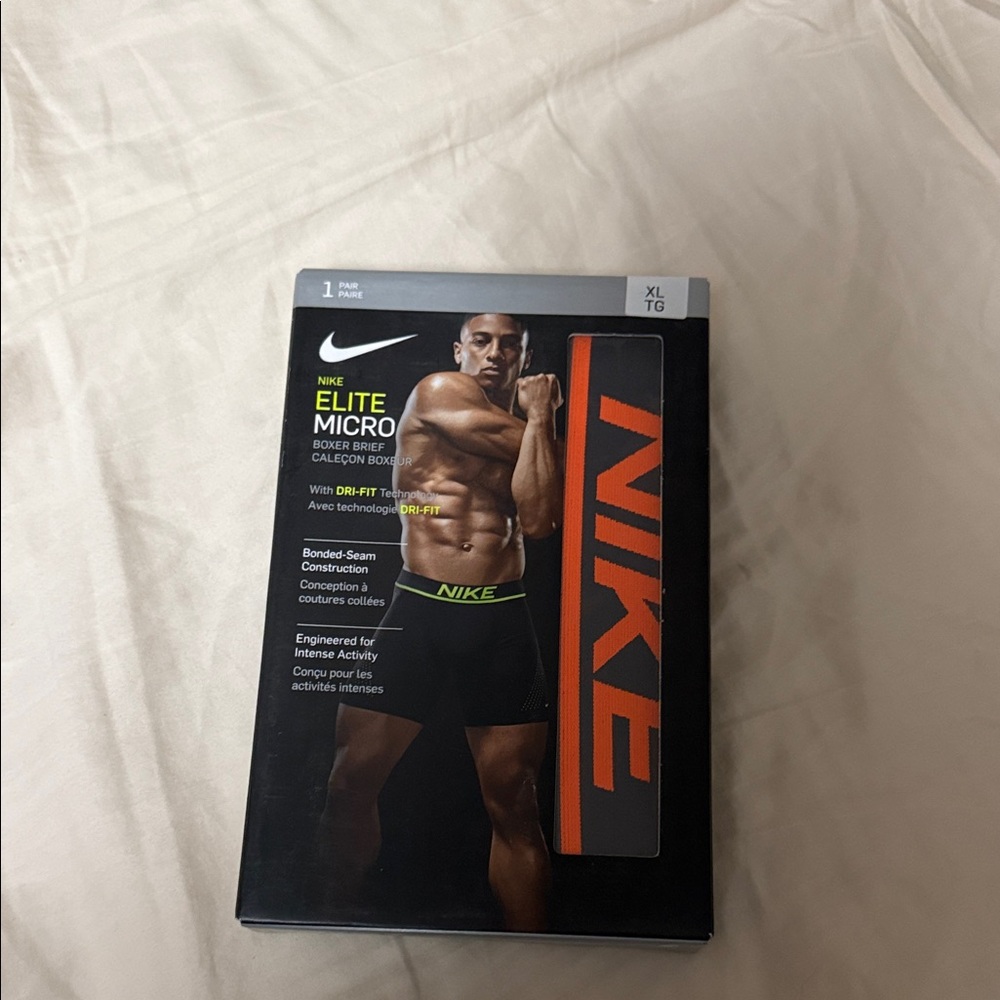 Nike Elite Micro Boxer Brief - Grey/orange